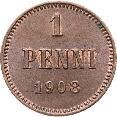 купить 1 пенни (penni) 1908, монета для Финляндии