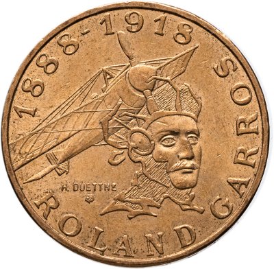 купить Франция 10 франков (francs) 1988 "100 лет со дня рождения Ролана Гарроса"