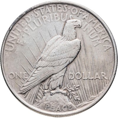 купить США 1 доллар (dollar) 1924 Peace Dollar (мирный доллар) без обозначения монетного двора
