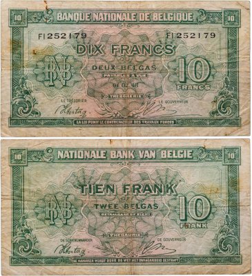 купить Бельгия 10 франков 1943