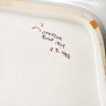 Купить Поднос кофейный с фигурным бортом и ручками, украшенный изображением цветов, Lorenzon, фаянс, роспись, золочение, Италия, 1988 г.