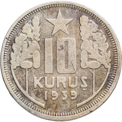 купить Турция 10 курушей (kurus) 1939