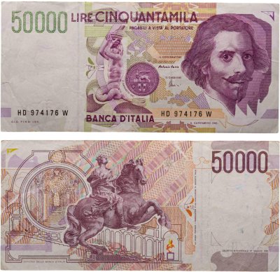 купить Италия 50000 лир 1992