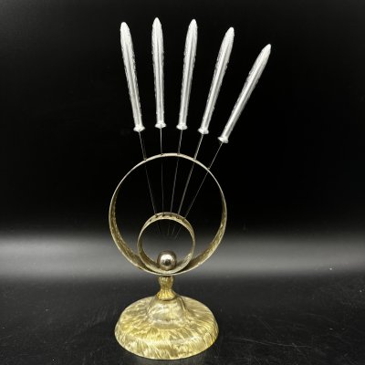 купить Набор десертных ножей на 5 персон, с подставкой, металл, СССР, 1970-1990 гг.