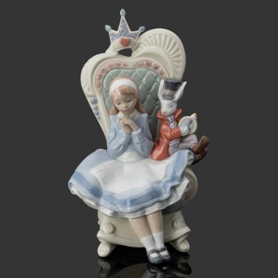купить Статуэтка "Алиса в стране чудес", автор Francisco Polope, фарфор, роспись, Lladro, Испания, 2008-2020 гг.