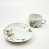 Купить Пара кофейная с нежным цветочным декором, фарфор, деколь, подрисовка, Фарфоровая фабрика Гарднера, Российская империя, 1870-1910 гг.