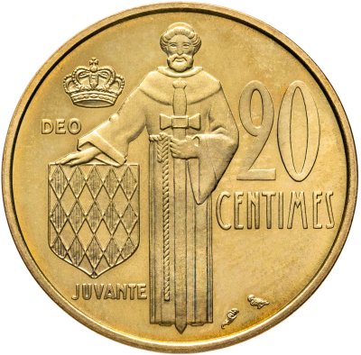 купить Монако 20 сантимов 1974