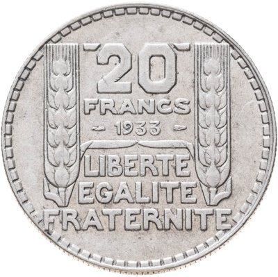 купить Франция 20 франков (francs) 1933