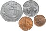 Купить Гамбия набор монет 1, 5, 25 бутут и 1 даласи 1971-1987 (4 монеты)