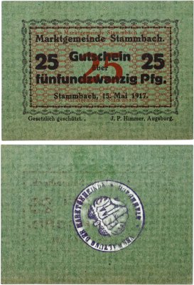 купить Германия 25 пфеннигов 1917 нотгельды