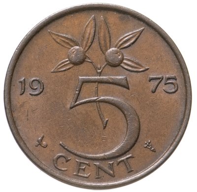купить Нидерланды 5 центов (cent) 1975
