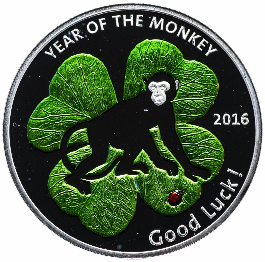 купить Конго 1000 франков 2016 "Год обезьяны" в футляре с сертификатом