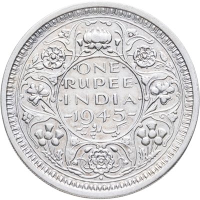 купить Индия (Британская) 1 рупия (rupee) 1945 ♦ знак монетного двора: "♦" - Бомбей