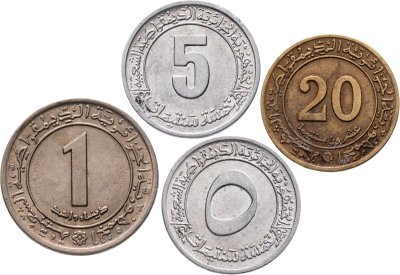 купить Алжир набор 4 памятных монет 1970-1974