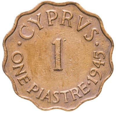 купить Кипр 1 пиастр (piastre) 1945