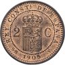 Купить Испания 2 сентимо (centimos) 1905