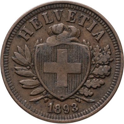купить Швейцария 2 раппена 1893