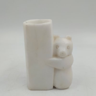 купить Карандашница/подсвечник "Медведь", камень, резьба, СССР, 1960-1990 гг.