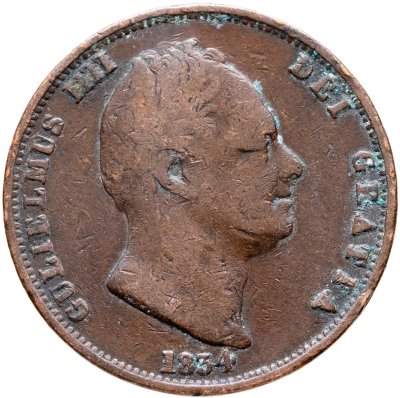 купить Великобритания 1/2 пенни (penny) 1834
