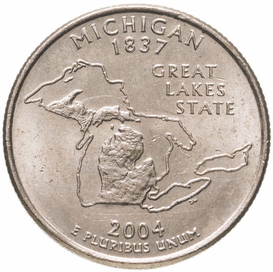 25 Центов Мичиган. Американская монета квотер 1999 перевёртыш?. Американская монета 2004. 1\4 Доллар монета. 14 99 долларов