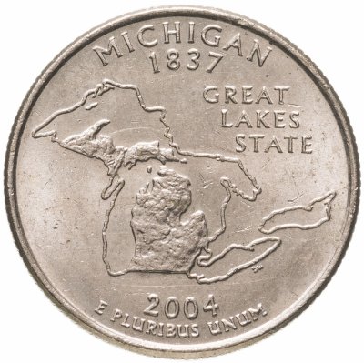 купить США 1/4 доллара (квотер, 25 центов) 2004 "Штат Мичиган"