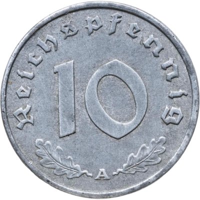 купить Германия, Третий рейх 10 рейхспфеннигов (reichspfennig) 1944 "А"