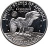 Купить США 1 доллар 1972-1976, СЛУЧАЙНЫЙ ГОД, доллар Эйзенхауэра (Лунный доллар), знак монетного двора "S" - Сан-Франциско