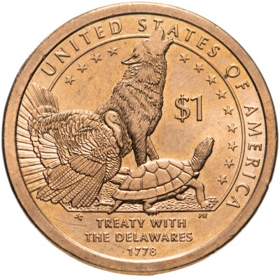 купить США 1 доллар (dollar) 2013 Р "Коренные Американцы - Делаверский договор 1778 года"