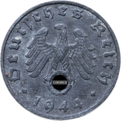 купить Германия, Третий Рейх 1 рейхспфенниг 1944 "В"