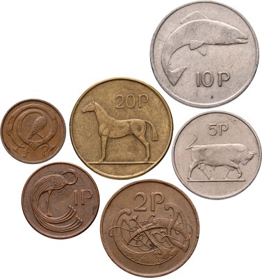 купить Ирландия, набор из 6 монет 1971-1992