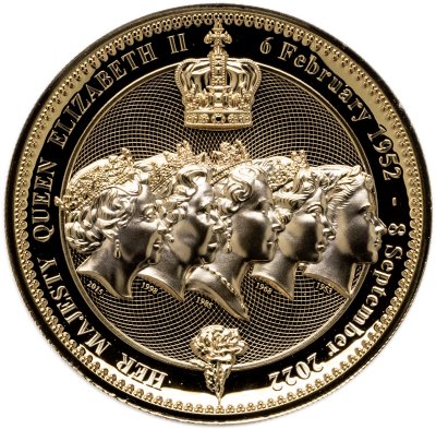 купить Ниуэ 1 доллар 2025 "Пять портретов королевы Елизаветы II" в футляре с сертификатом