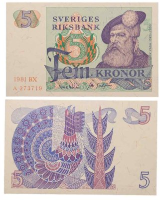 купить Швеция 5 крон 1981 года (Pick 51d)