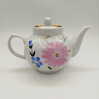 купить Чайники с растительным декором, фарфор, роспись, золочение, Дулевский фарфоровый завод (Дулёво), СССР, 1968-1991 гг.