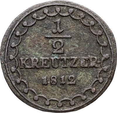 купить Австрия 1/2 крейцера 1812, знак монетного двора "А" - Вена