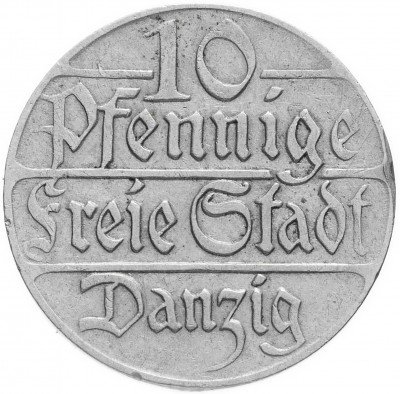 Купить Германия, Данциг (Гданьск) 10 пфеннигов 1923