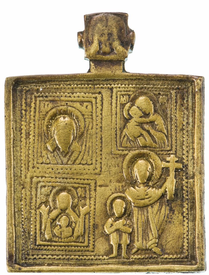 купить Икона "Святые мученики Кирик и Иулитта", бронза, литье, Российская Империя, 1850-1890 гг.