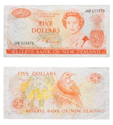купить Новая Зеландия 5 долларов 1981-85