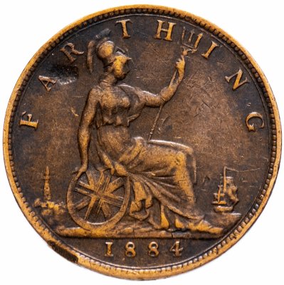 Купить Великобритания 1 фартинг (farthing) 1884