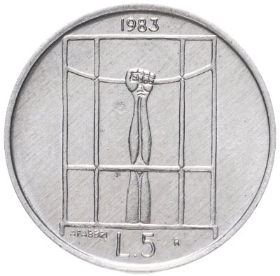 купить Сан-Марино 5 лир (lire) 1983 "Ядерная угроза"