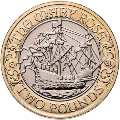 купить Великобритания 2 фунта (pounds) 2011 "500 лет со дня спуска на воду Мэри Роуз"