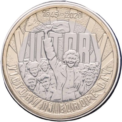 купить Великобритания 2 фунта (pounds) 2020 "75 лет Дню Победы в Европе" в коинкарте