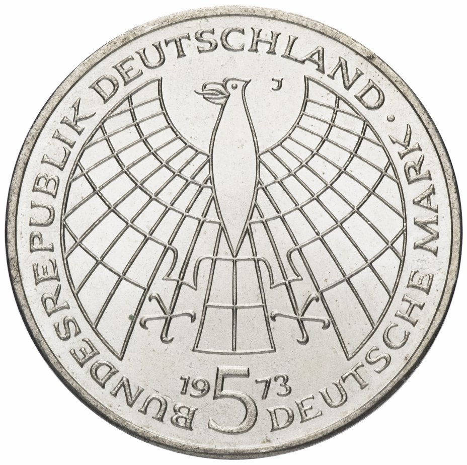 купить Германия 5 марок 1973 "500 лет со дня рождения Николая Коперника"