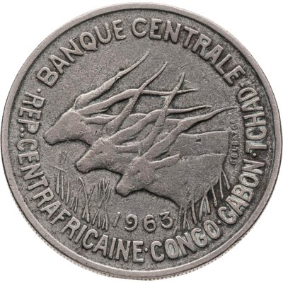 купить Центральная Африка (BEAC) 50 франков (francs) 1963