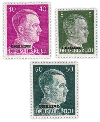 купить Германия, Третий рейх, набор из 3 марок 1941 для оккупированной Украины
