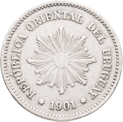 купить Уругвай 5 сентесимо (centesimos) 1901