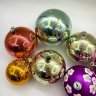 Купить Набор из 8-ми ёлочных игрушек разных форм и размеров, стекло, металл, краска, СССР, 1970-1990 гг.