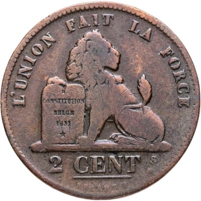 купить Бельгия 2 сантима (centimes) 1836