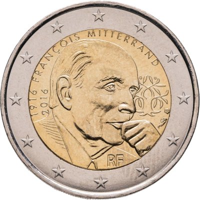 купить Франция 2 евро 2016 "100 лет со дня рождения Франсуа Миттеран"