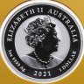 Купить Австралия 1 доллар 2021 "Китайский дракон с жемчужиной", цветное покрытие, в буклете