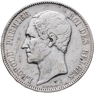 купить Бельгия 5 франков (francs) 1851